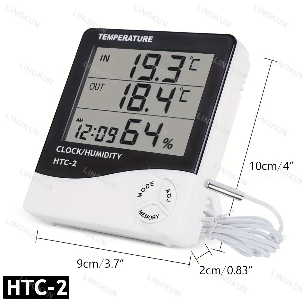 Indoor LCD Digital Thermometer Hygrometer - Electronic Temperature & Humidity Meter Sensor Gauge Weather Station for Home Zpaxo