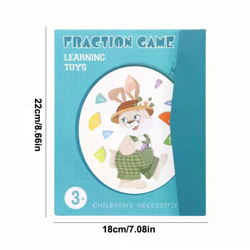 Montessori Magnetic Fraction Learning Math Toys Montessori Arithmetic Teaching Aids Wooden Book Educational Toys for Children Zpaxo