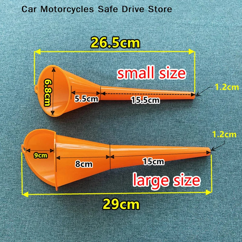 CMCar Long Stem Funnel Gas Oil Fuel Filling Tools Anti-splash Plastic