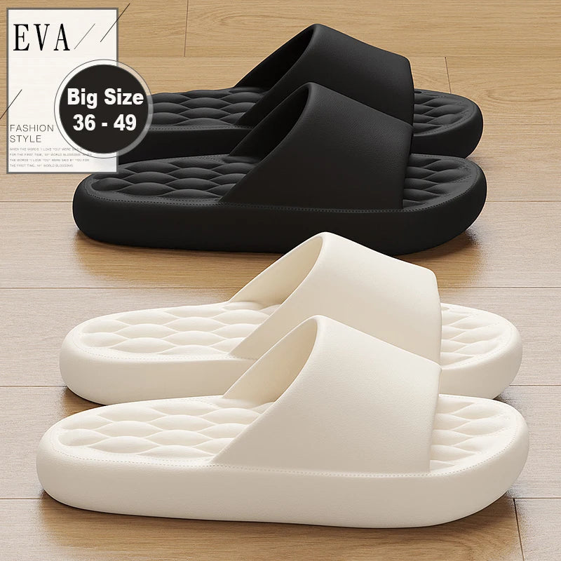 Men Trend Summer Slippers Soft Non-slip Sole Cloud Sandals Home Beach