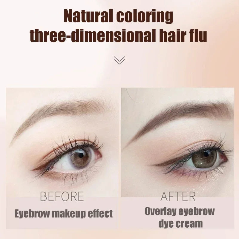 4 Color Liquid Dyeing Eyebrow Cream Coffee Brown Eyebrow Enhancers Cream Long Lasting Waterproof Natural Mascara Eye Brow Tinted Zpaxo