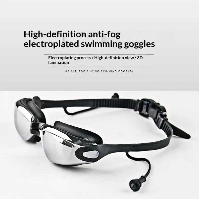 HD Anti-Fog Swimming Goggles – Silver Coated Small Frame