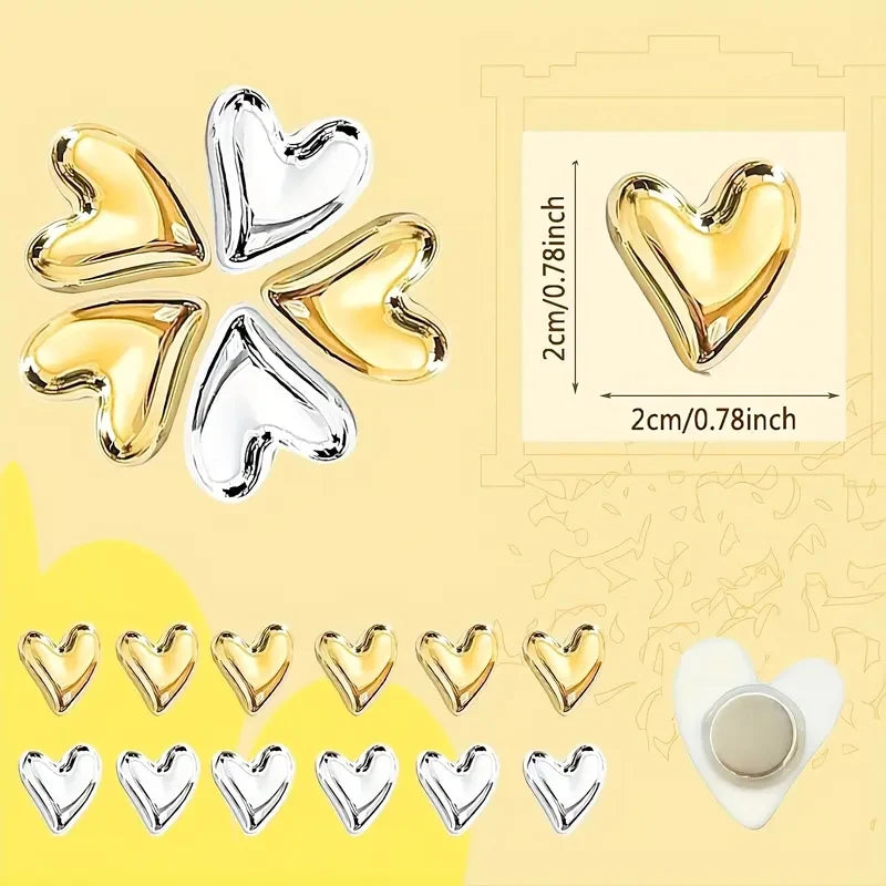 10 Heart-shaped Fridge Magnets Magnetic Message Boards Camera Zpaxo
