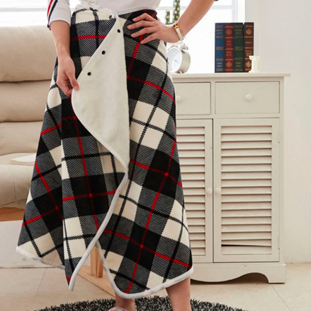 5V Wearable Heating Electric Blanket Shawl 3 Heated Level Throw Blanket USB Charging Coral Velvet 8 Heated Areas Fast Heating Zpaxo