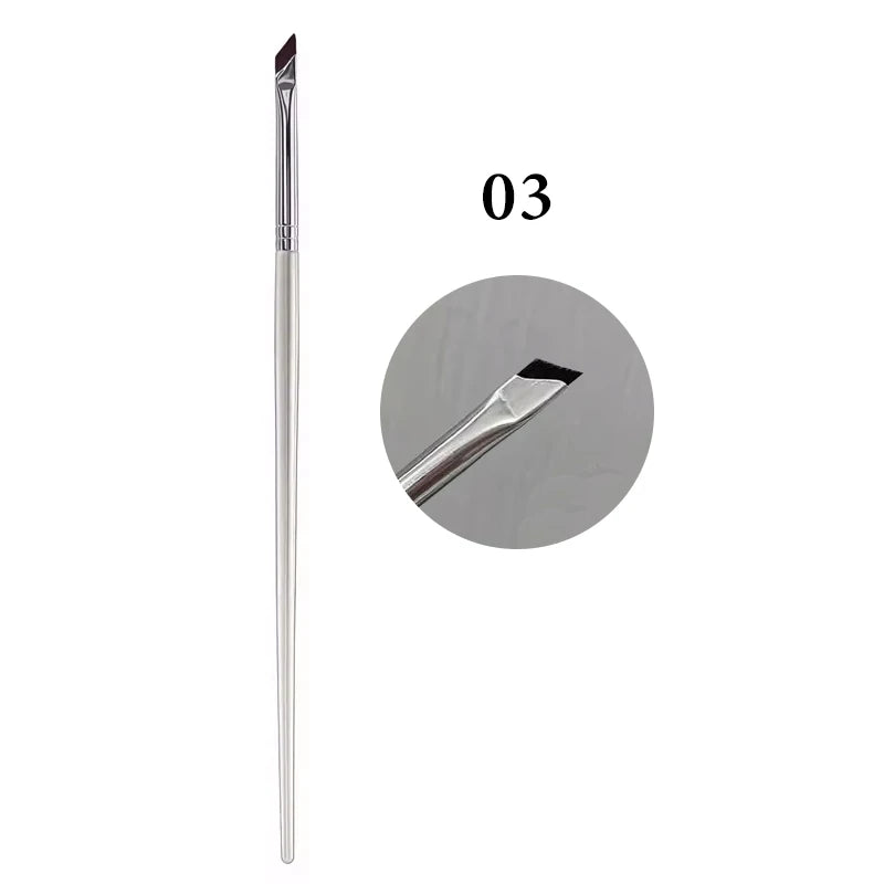 1 2 Professional Ultra Thin Angled Eye Liner Brush Fine Angle Flat Zpaxo 03