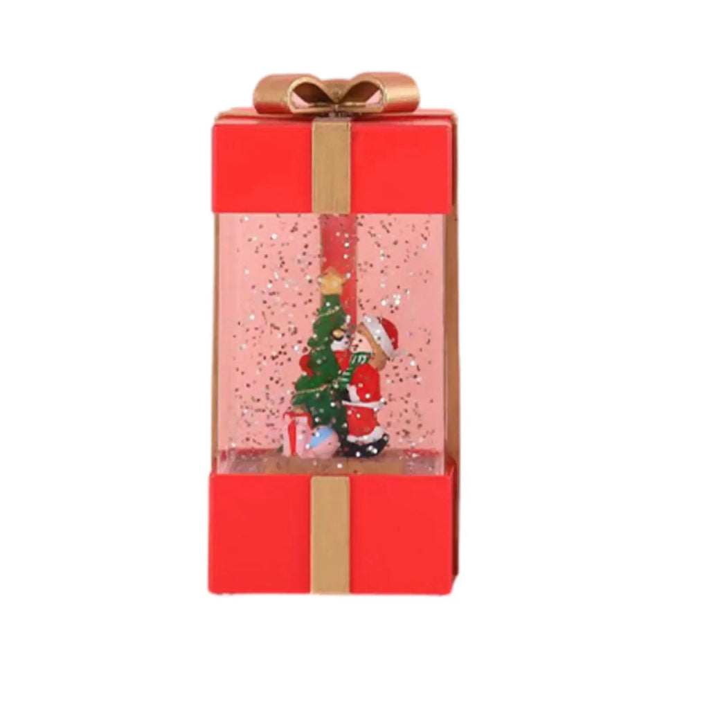 Lighted Christmas Decoration Ornament Miniature Xmas Dining Table Zpaxo Gift Box