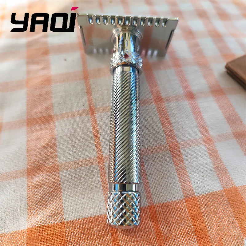 Yaqi Final Cut OC Adjustable Safety Razor – Chrome | 6 Settings Adjustable Safety Razor Zpaxo