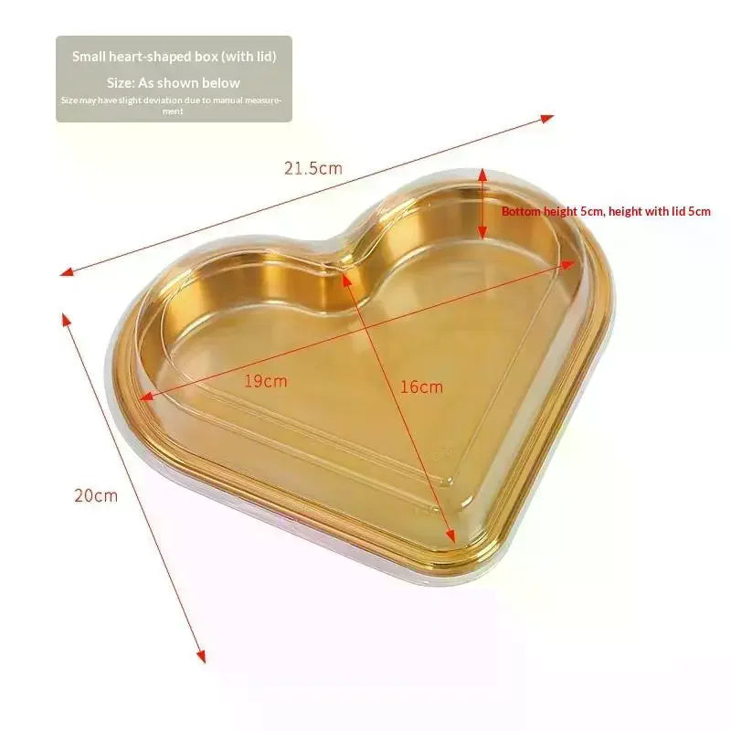10pcs Heart-Shaped Serving Trays With Transparent Lids Reusable PET Snack Fruits Sushi Cheese Salads Desserts Packaging Boxes Zpaxo