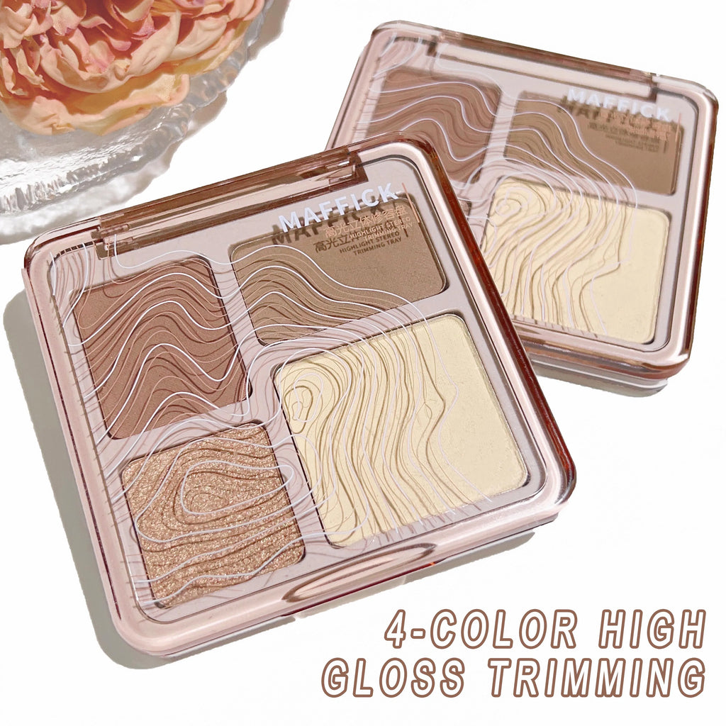 Four-color Highlight Three-dimensional Contouring Palette Face Zpaxo