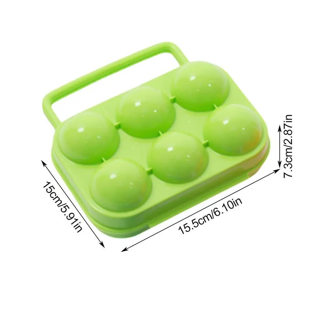 Camping Egg Holder – 2/4/6/12 Grid Portable Storage Box Camping Egg Container Zpaxo 6 Random color