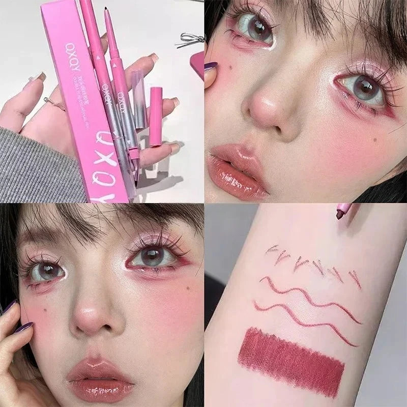 1 Punk Red Eyebrow Eyeliner Gelpencil Angled Brush Smudge-proof