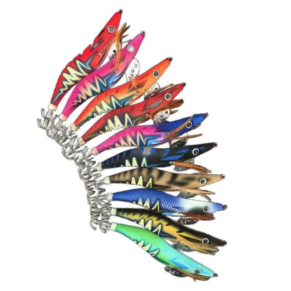 Luminous Wooden Shrimp Squid Hook – Glow Bead Saltwater Lure