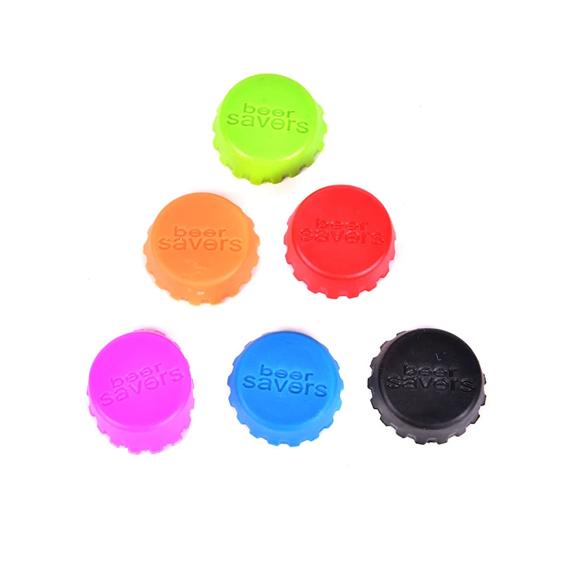 Beer Cover Soda Cola Lid Wine Saver Stopper Reusable Silicone Bottle Caps 6pcs Zpaxo onesize