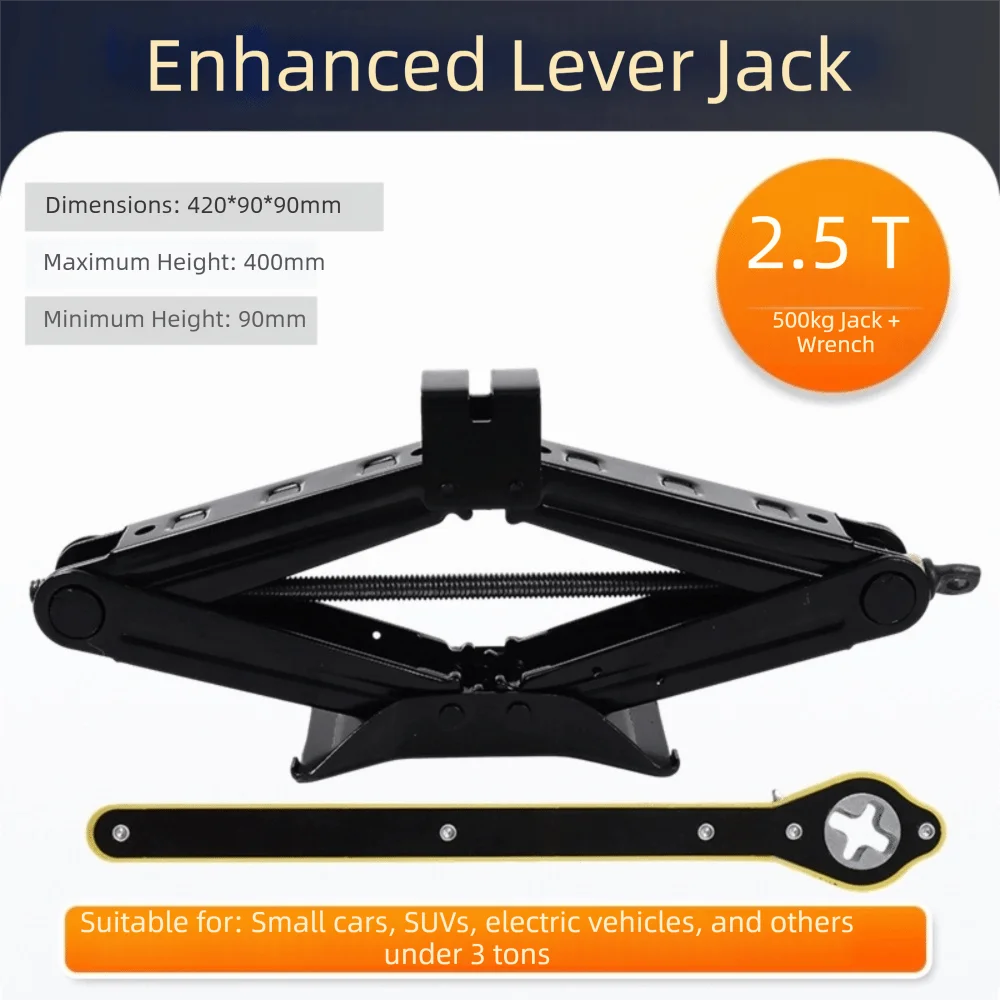 2 Ton Capacity Scissor Jack Extendable Wrench Crank Lift Car Wheel Zpaxo 2.5 T