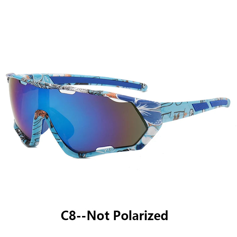 Riding Glasses Cycling Sunglasses UV400 Sports Glasses Bicycle Mountain Bike Eyewear Men's & Women’s Sunglasses Road Goggles Zpaxo C8
