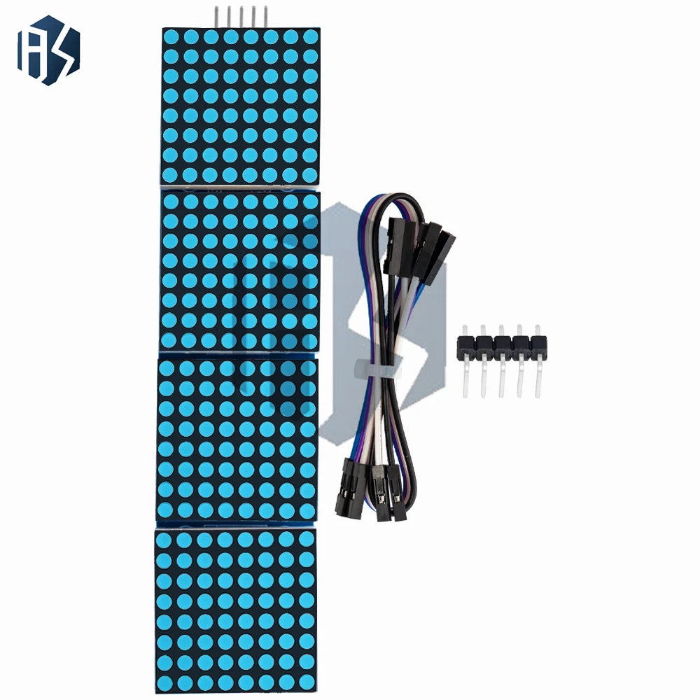 MAX7219 4-in-1 Dot Matrix LED Module 5-Pin Serial Interface Arduino Zpaxo