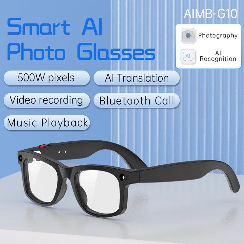2026 New 800W Camera Smart Glasses Video Recording AI Photo Recognition Bluetooth Call Voice Translation AI Amart Glasses Zpaxo