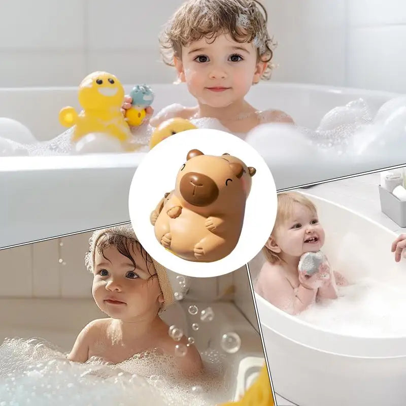 Bath Toys For Kids Soft Bathtub Capybara Toy For Babies Floating Interactive Water Play Capybara Animal For Shower Pool Beach Zpaxo