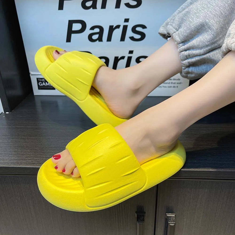 SHAJI Unisex Cartoon Cactus Cloud Slides EVA Thick Platform Non Slip