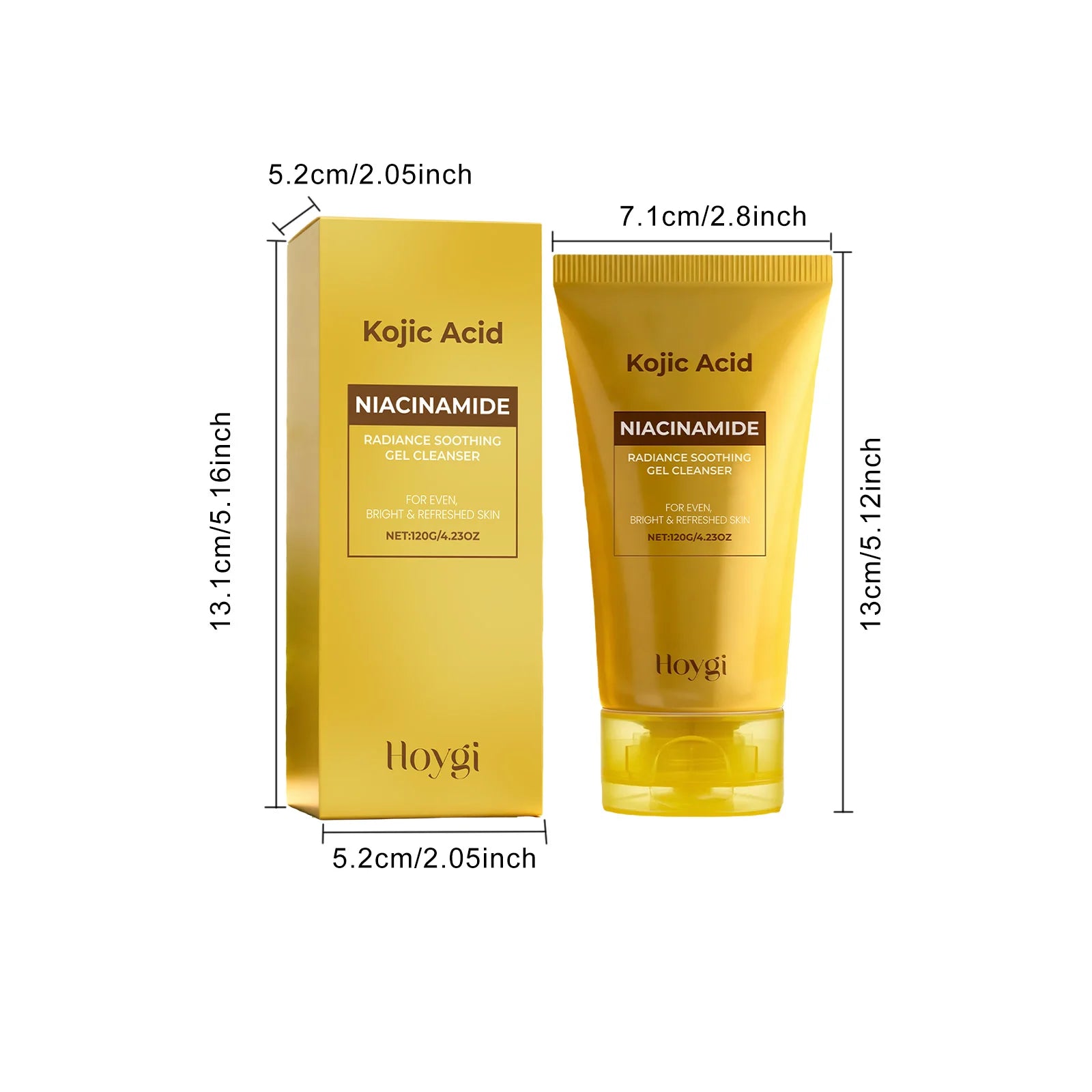 Kojic Acid & Niacinamide Brightening Face Wash | Dark Spots Brightening Face Wash Zpaxo 120g Boxed