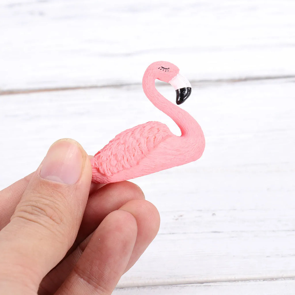 Resin Flamingo Miniatures Pink Cake Decorating Supplies Party Wedding