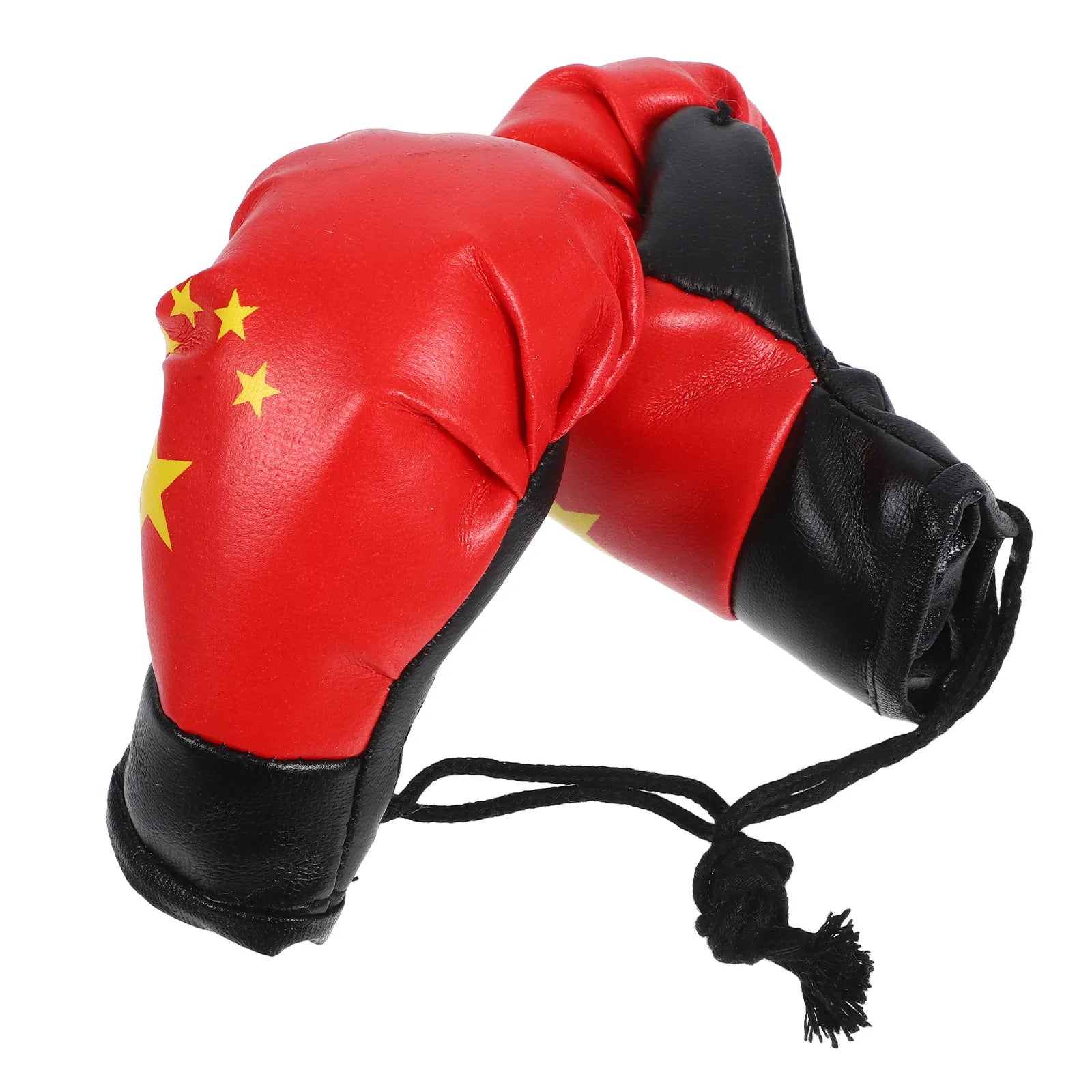 1Pair Mini Boxing Gloves Keychain Chinese National Flag Pattern