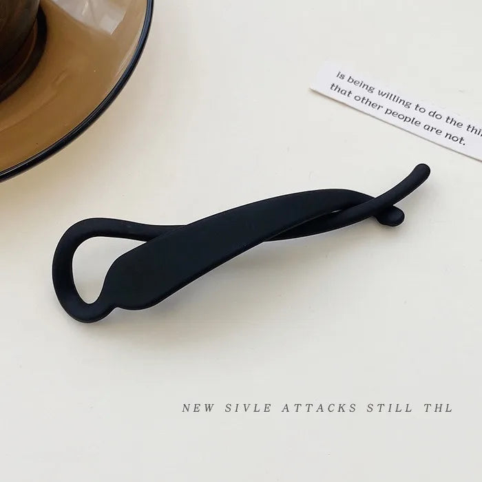 2pcs Simple Fashion Banana Clip Vertical Clip Ponytail Hair Clip Elegant Temperament Hair Accessories for Women to Wear Zpaxo Black Size fits all
