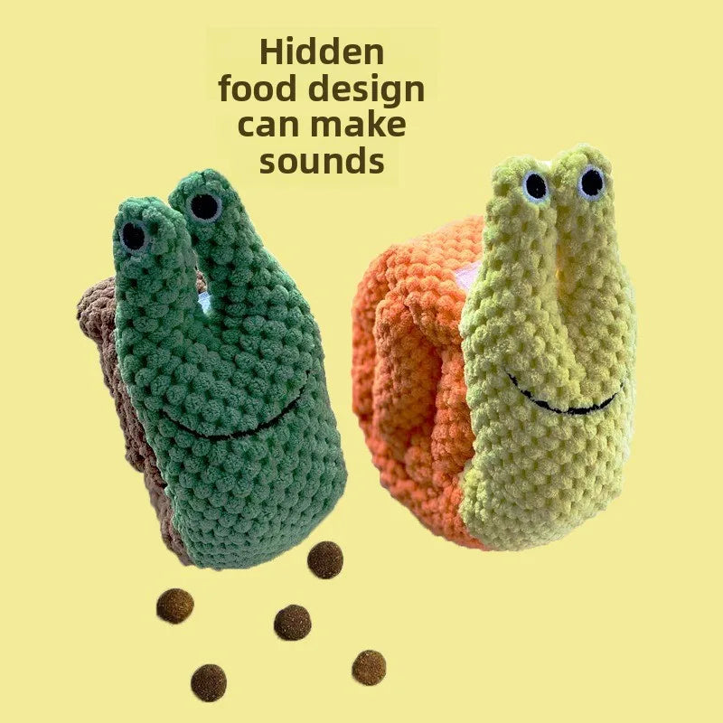 Dog Toys with Sound Pet Plush Toys Snails Puppy Toys Sniffing Hiding Food Fun Plush Material Enhance Your Pets Feelings Zpaxo
