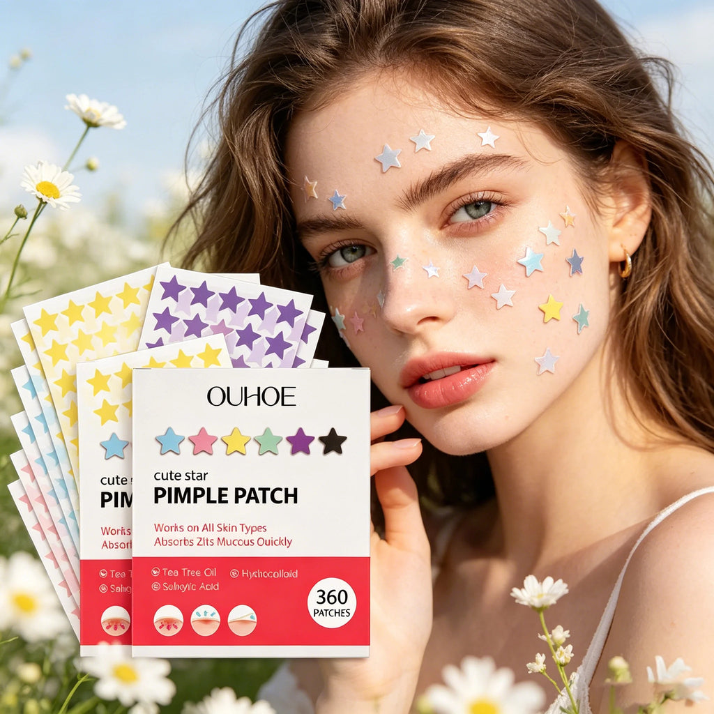 Star-Shaped Hydrocolloid Pimple Patches – 360pc Acne Patches Acne Pimple Patches Zpaxo