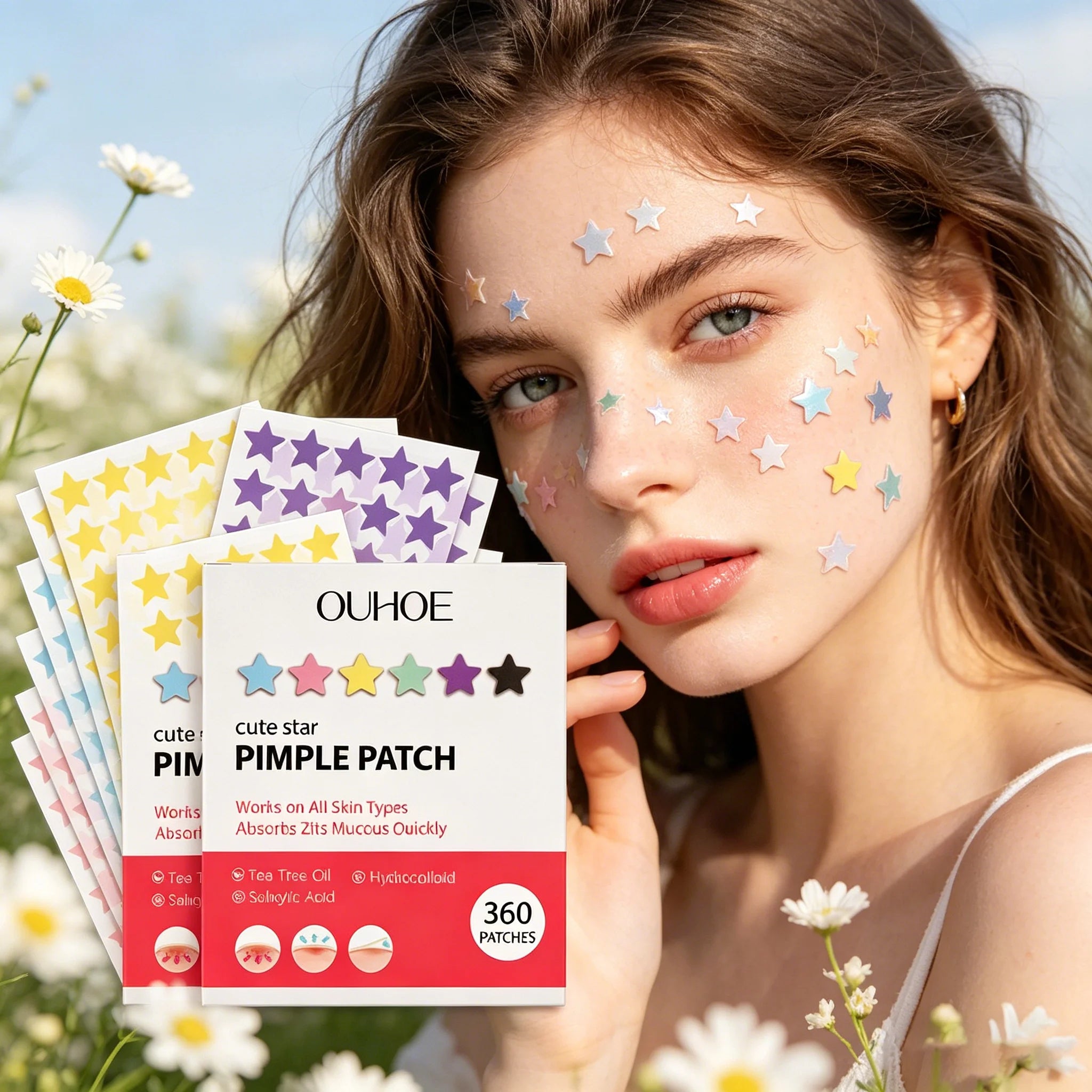 Star-Shaped Hydrocolloid Pimple Patches – 360pc Acne Patches Acne Pimple Patches Zpaxo