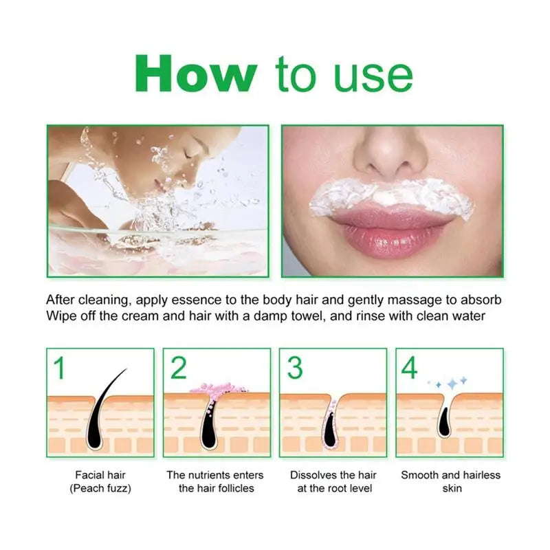Aloe Depilatory Cream – Gentle Hair Removal Face & Body 50g Hair Removal Cream Zpaxo