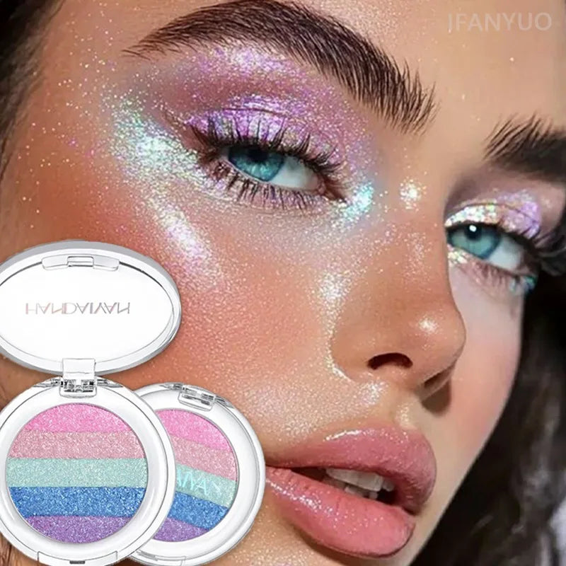Colorful Chameleon Eyeshadow Palette Multipurpose Pressed Powder Eye