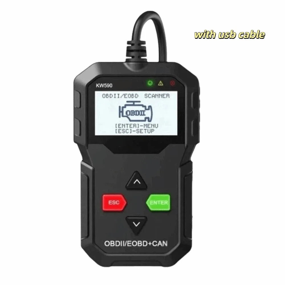 Universal Car Fault Diagnosis Instrument OBD 2 Accurate Car Fault Code Reader Read and Erase Fault Code Efficient Zpaxo Black