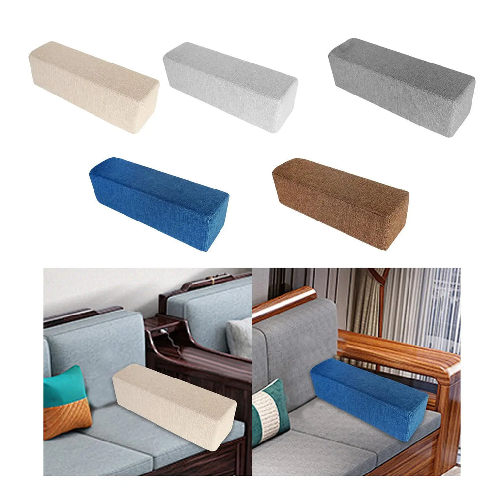 Couch Arm Rest Pillow High Density Foam Bolster with Removable Washable Pillowcase Armrest Cushion for Bedroom Car Home Working Zpaxo