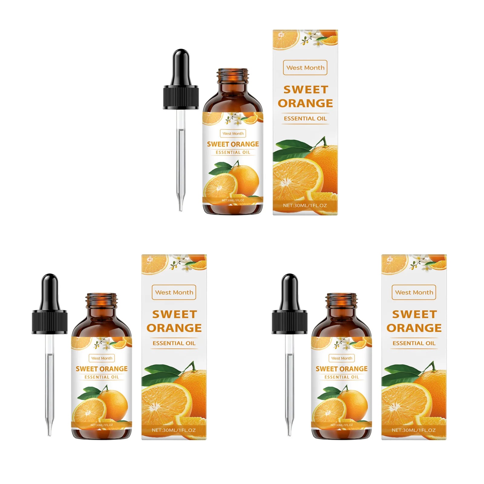 Sweet Orange Essential Oil – Body Massage & Hydrating Skin Care Essential Oil Zpaxo 3Pcs 30ml Sweet Orange