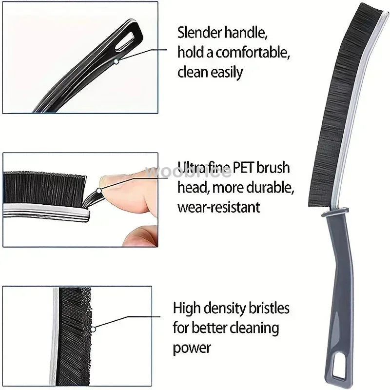 Household Cleaning Brush Bathroom Scrubber Radiator Crevice Cleaning Brush Multifunctional Thin Brushes Long Handle Ergonomic Zpaxo