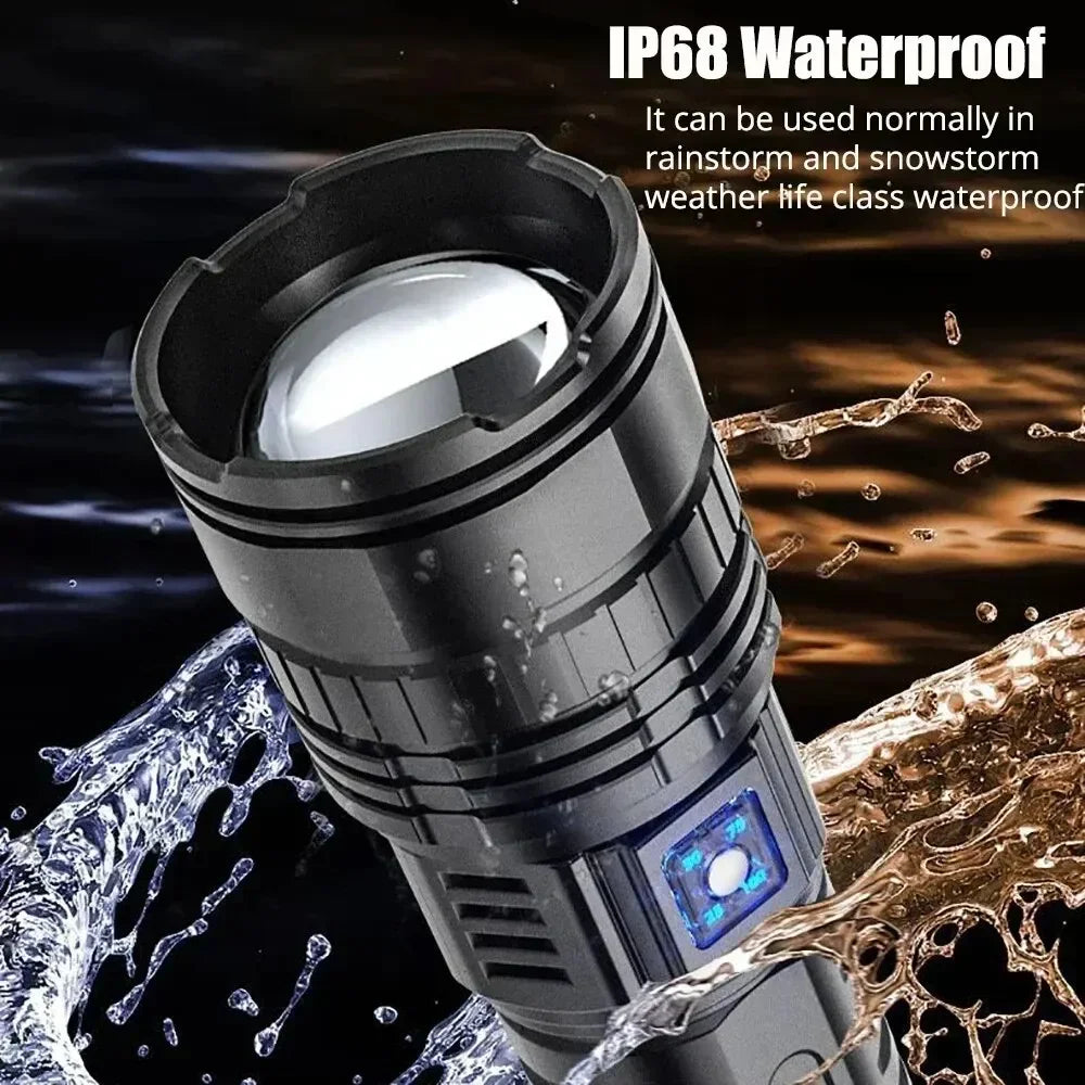 ESMARTER Tactical LED Flashlight 100,000LM & 15000mAh Power Bank