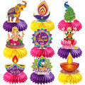 Festival Atmosphere Decoration Ornament Honeycomb Festival Desktop Handmade Ornament Lantern Festival Honeycomb Display Platform Zpaxo 9pcs 1set