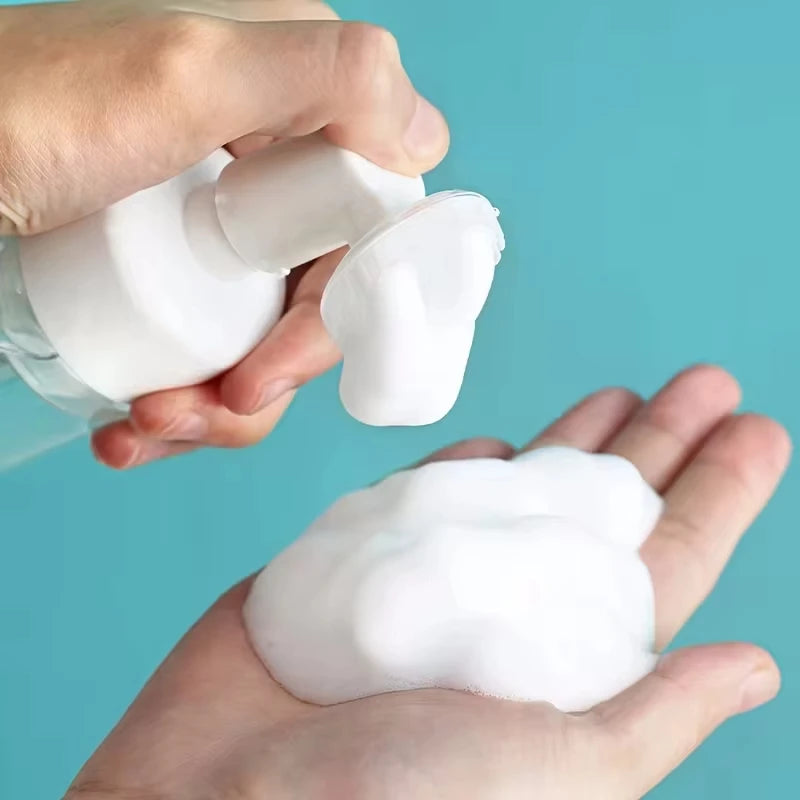 Foaming Gel Dispenser Refillable Press Pump Facial Cleanser Hair Wash