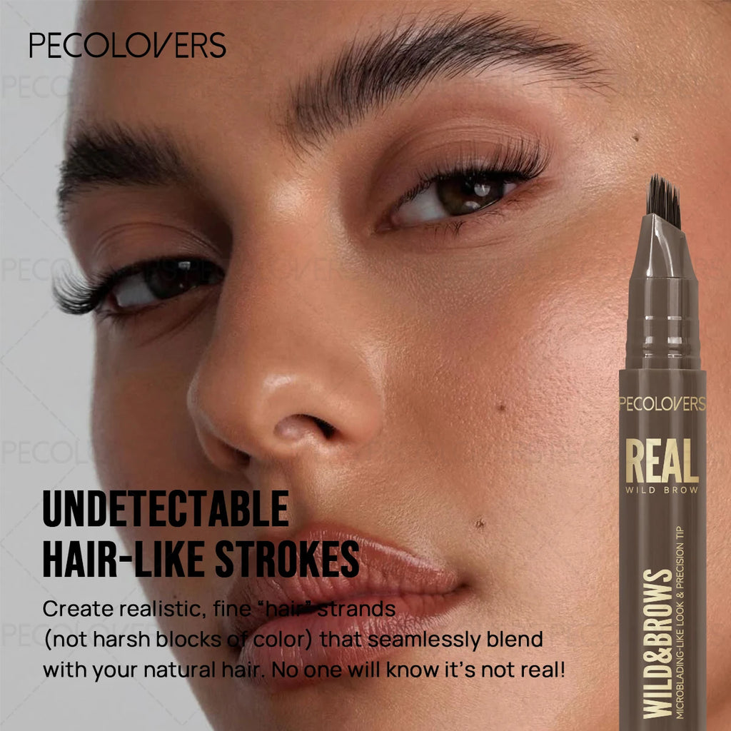 Quick-dry Water Eyebrow Pen Natural Wild Look Brows Trendy Joyful Zpaxo
