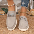 Women Loafers 2025 new Slip on Flats Shoes Ladies Brand Spring Autumn Casual Flat Shoes Plus Size Comfortable Sneakers Women Zpaxo GRAY 42