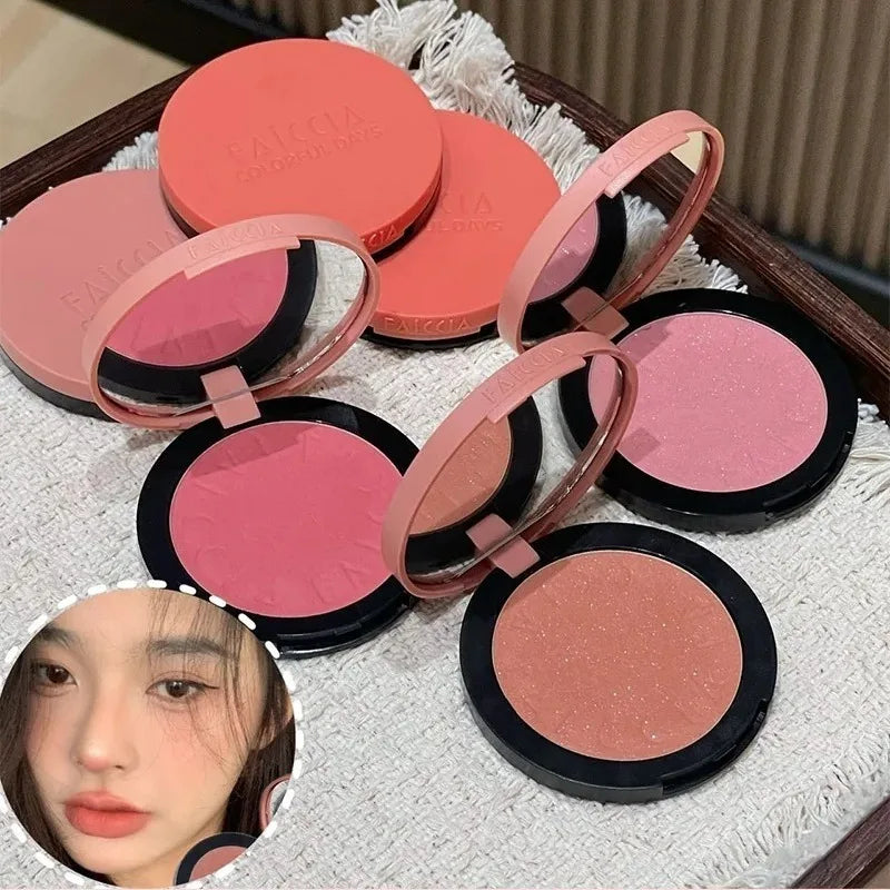 Monochrome Blush Matte Shimmer Natural Cheek Brightening Face