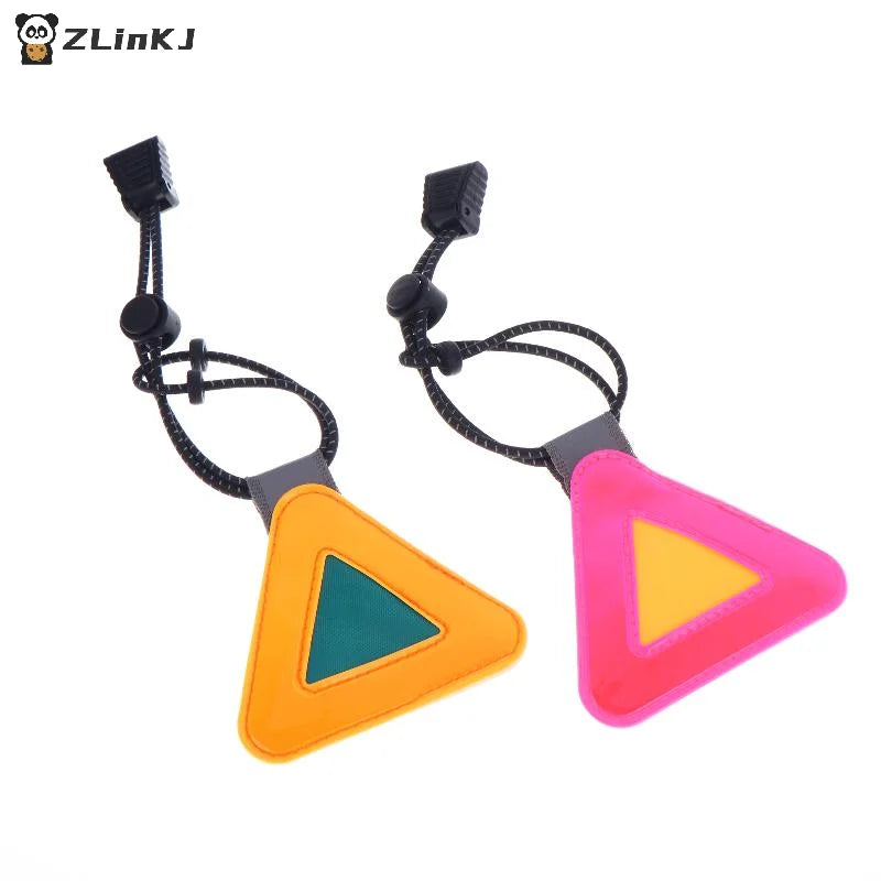 ▶Bike Triangle Reflective Signs Safety Warning Pendant Night Riding Reflective Patch Portable Multi Functional Reflective Label Zpaxo