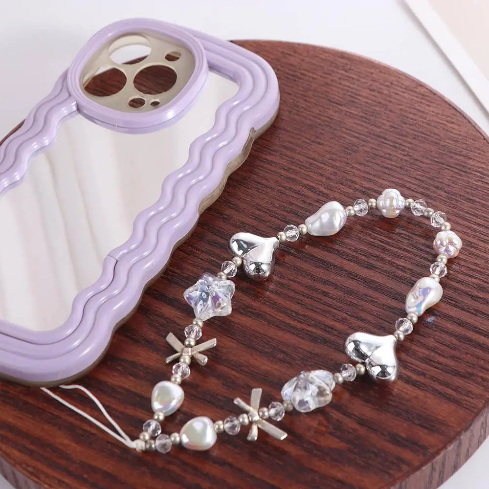 Resin Heart Mobile Phone Chain Beaded Bag Charms Bow Phone Case Pendant Jewelry Anti-lost Y2K Mobile Phone Charms DIY Decor Zpaxo