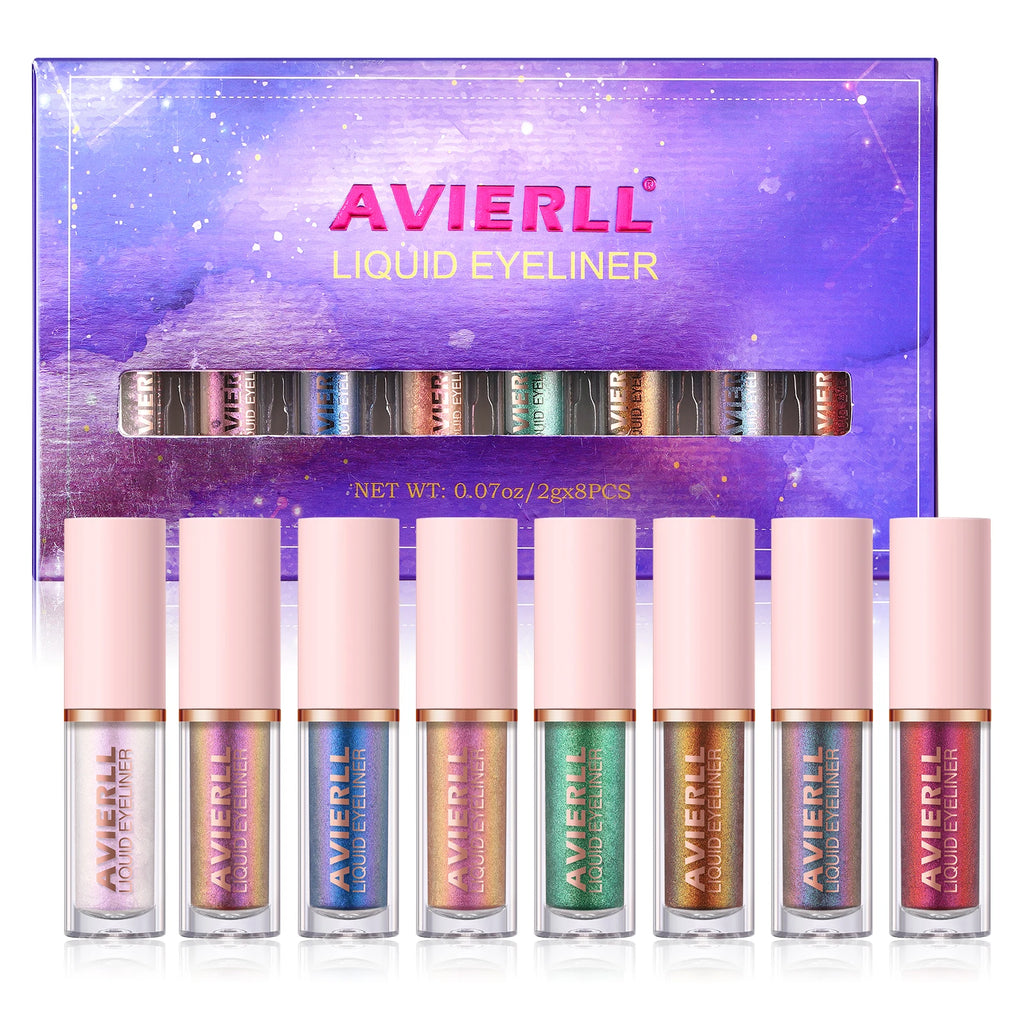 Chameleon Eyeliner 8 Colors Long-lasting Waterproof Glitter Liquid Zpaxo 8Colors SET B