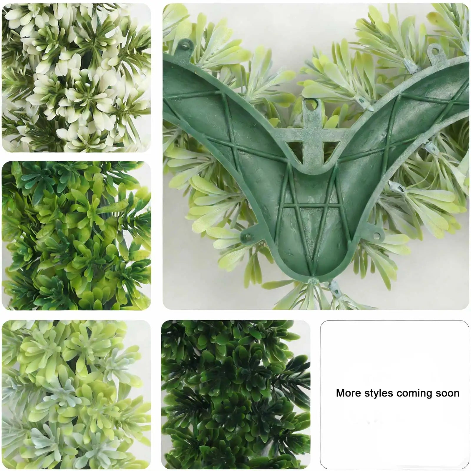 Simulation Artificial Green Leaves Wreath Plastic Greenery Yard Signs