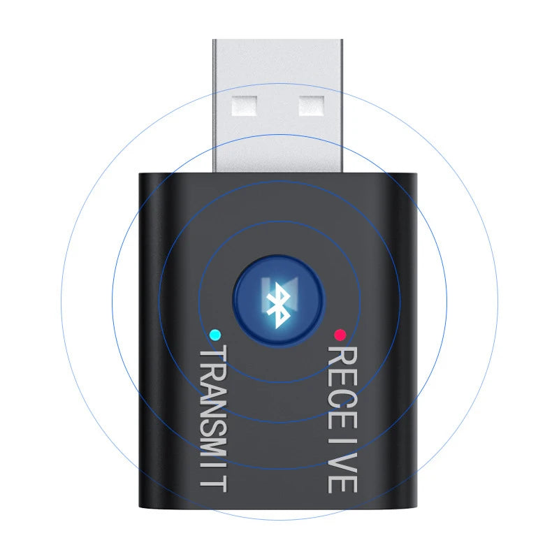 Bluetooth 5.0 USB Transmitter & Receiver – 3.5mm AUX for TV & Car