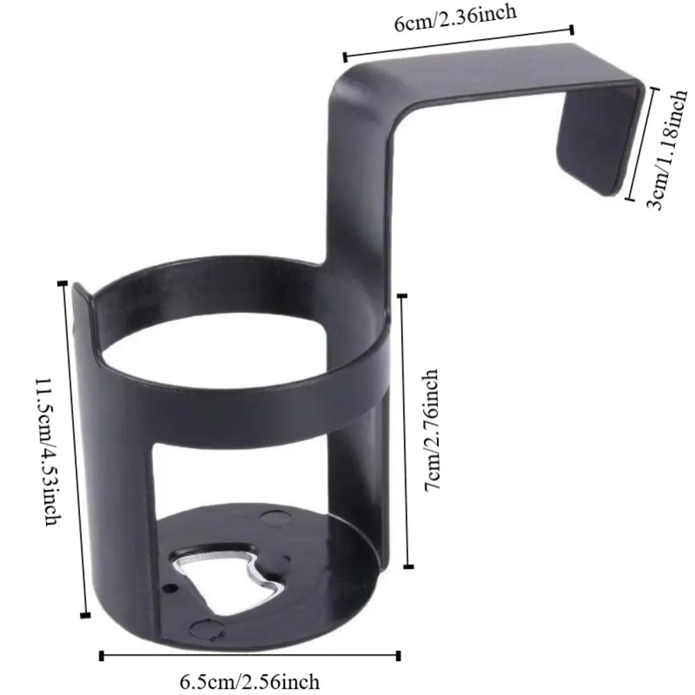 2pcs Black Car Beverage Cup Holder Portable Plastic Water Drink Cup Holder Universal Adjustable Coffee Bottle Holder Zpaxo