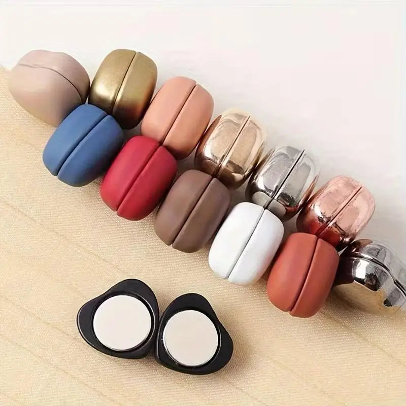 2/5pcs random Heart-Shaped Magnetic Clips – Multi-Color Detachable Magnets for Shirts, Scarves, DIY Accessories Zpaxo