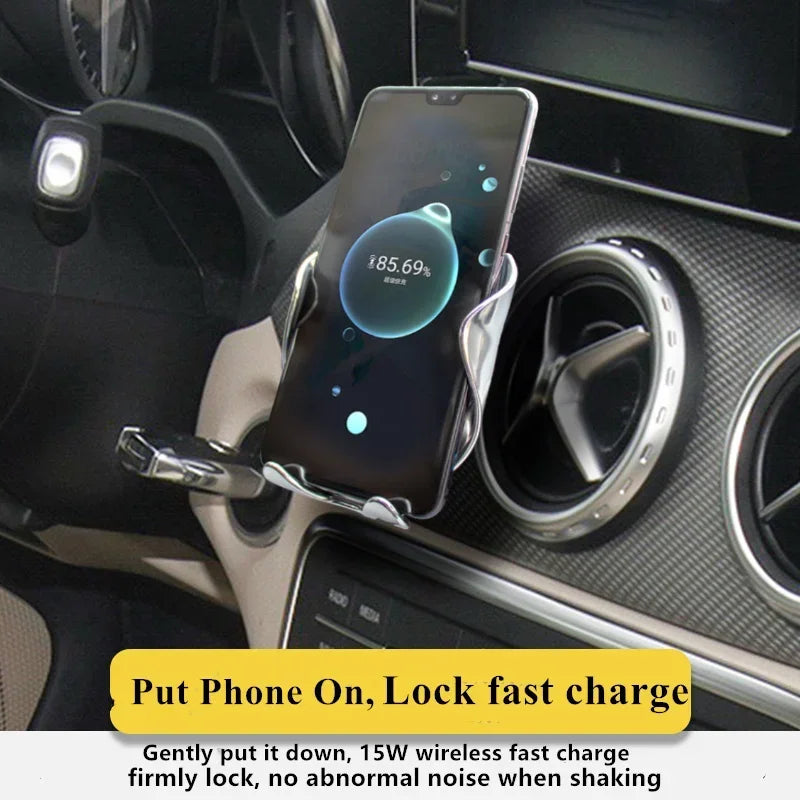 2015-2019 For Mercedes Benz GLA X156 Phone Holder Wireless Charger GLA200 GLA250 Car Mount Navigation Bracket GPS Support Zpaxo